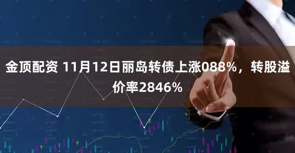 金顶配资 11月12日丽岛转债上涨088%，转股溢价率2846%